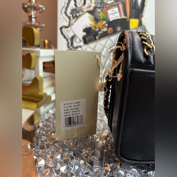 Valentino Orlandi Black Quilted Crossbody Bag - Picture 8 of 12